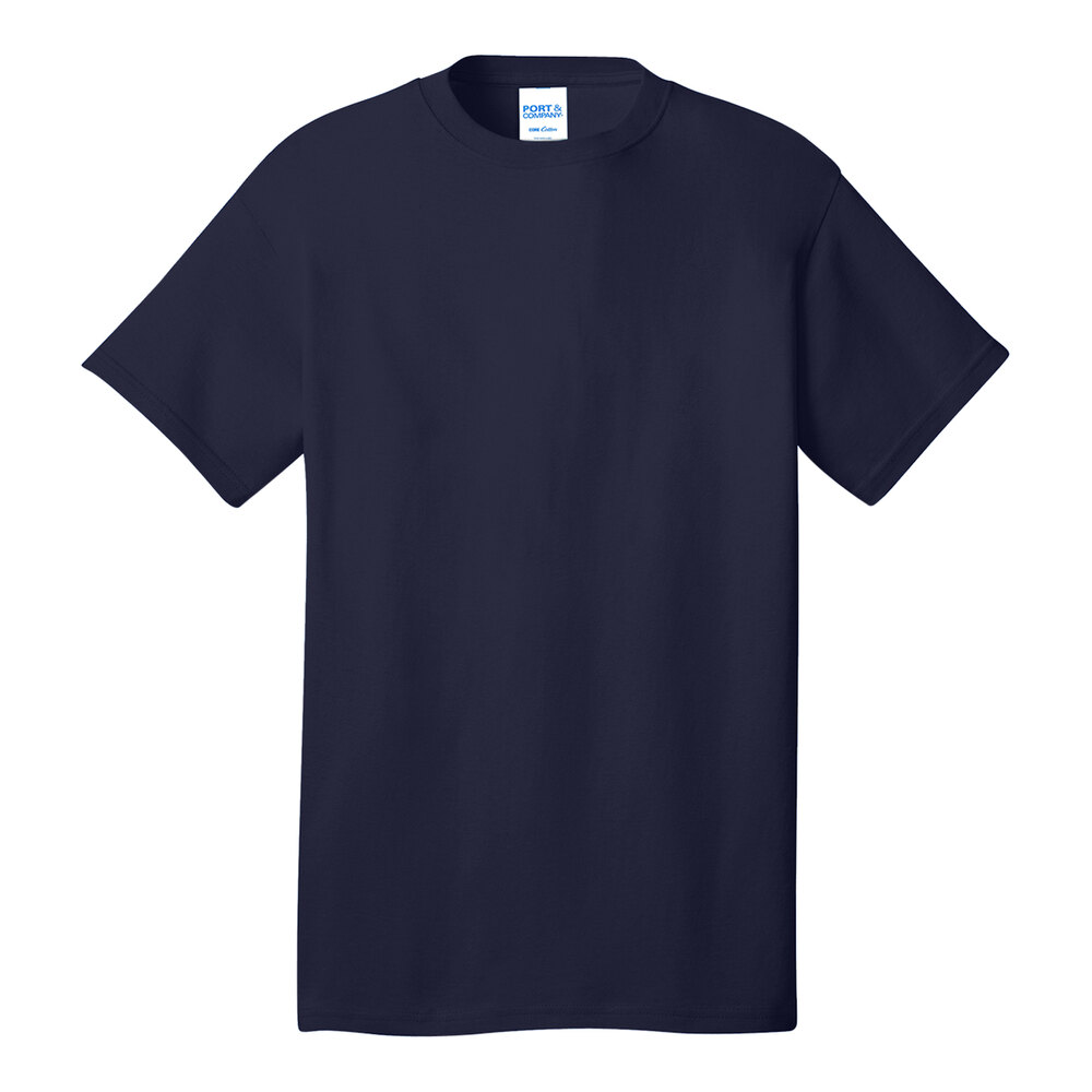 Port & Company® PC54 Unisex True Navy Short Sleeve TShirt Cotton 6X