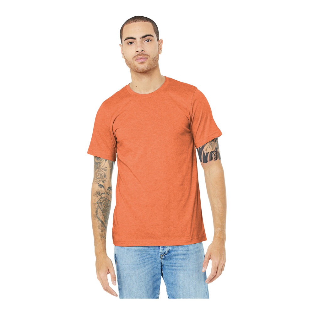 Bella Canvas Classic Blend Ringspun Short Sleeve T-Shirt – Unisex, Maroon Marble, X-Large