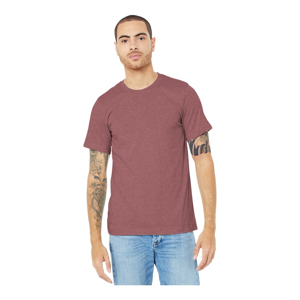 Bella + Canvas BC3001CVC Unisex Customizable Heather Mauve Short Sleeve ...