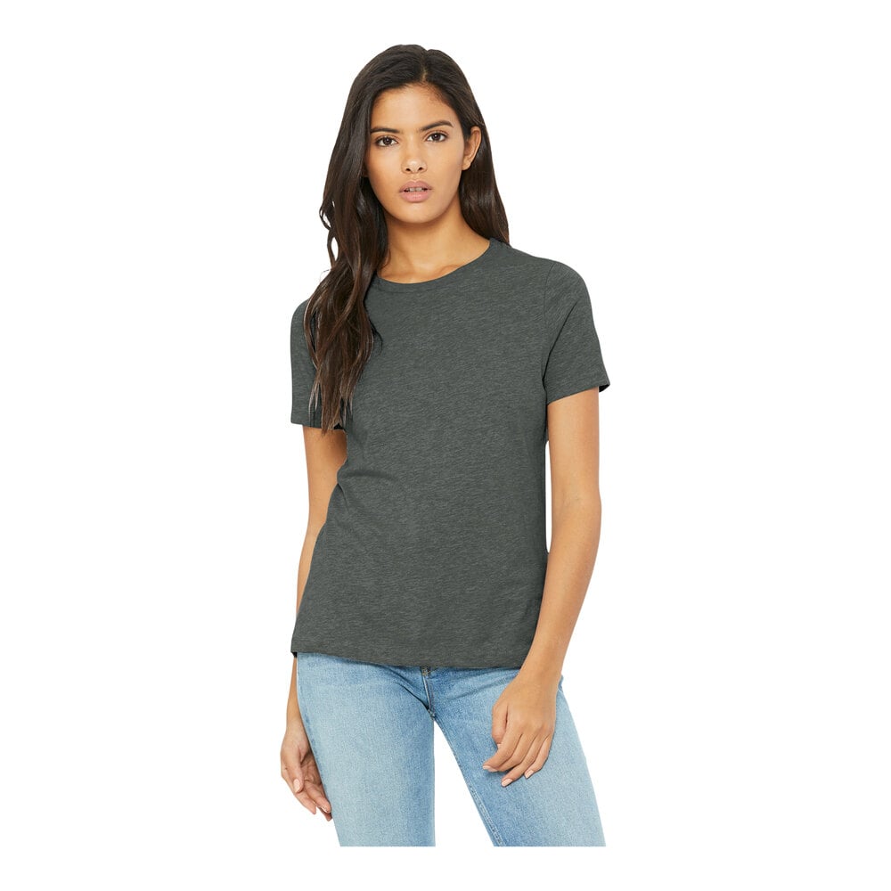 Bella + Canvas BC6400CVC Women's Customizable Deep Heather Short Sleeve ...