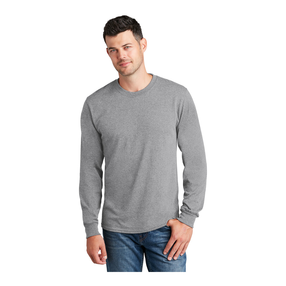 PORT AND COMPANY Long Sleeve T-Shirt – 5.4 Oz 100% Cotton, Tag-Free, Classic Fit (PC54LS) - View #7
