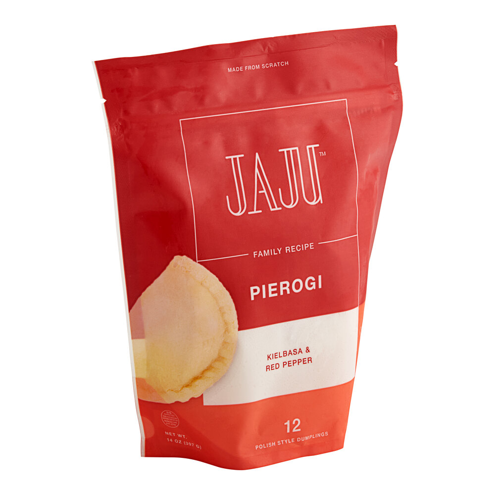 Jaju Kielbasa and Red Pepper Pierogies