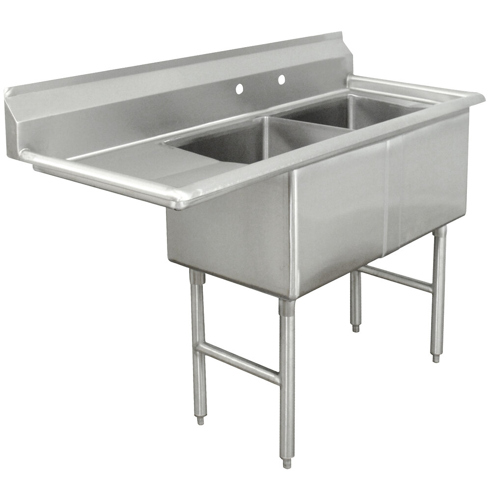 Advance Tabco Fc 2 1824 24 Two Compartment Stainless Steel in Astounding Commercial Prep Sink you should have