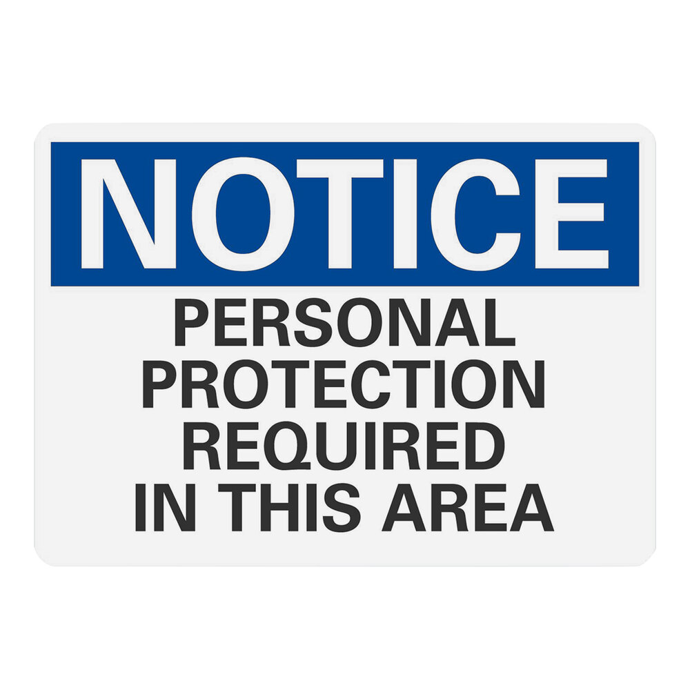 Lavex 14" x 10" Engineer-Grade Reflective Aluminum "Notice / Personal ...