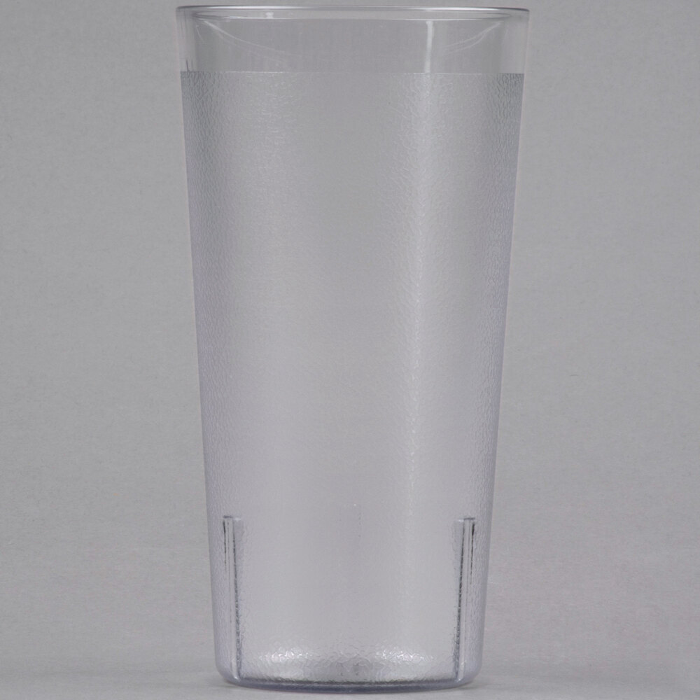 Cambro 2000P152 Colorware 22 oz. Clear Customizable SAN Plastic Tumbler - 6/Pack
