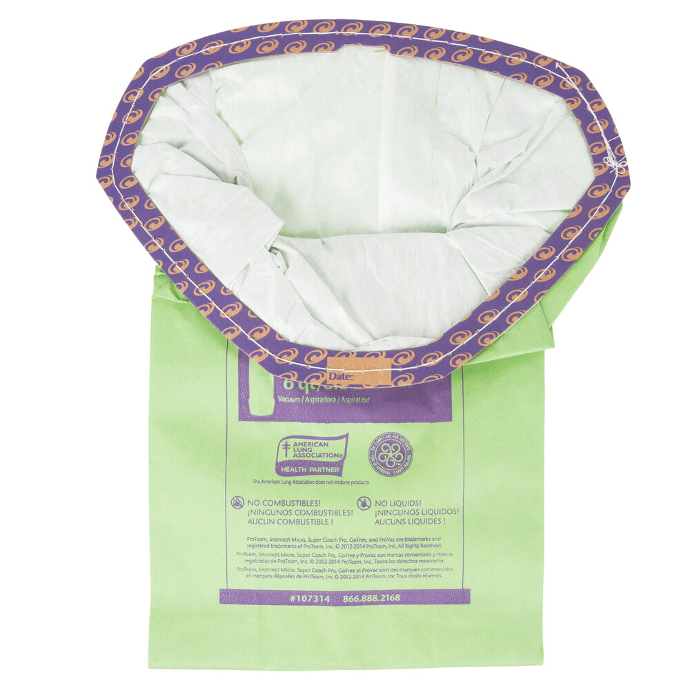 ProTeam 107314 Vacuum Bag for 6 Qt. Backpack Vacuums 10/Pack