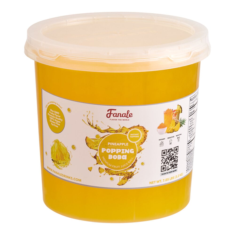 Fanale Pineapple Popping Boba 7.05 lb. - 4/Case