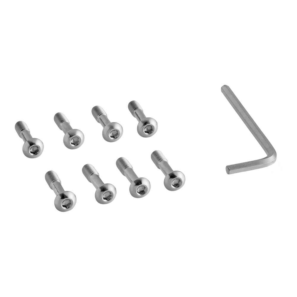 A packet containing eight captive screws and an Allen wrench.