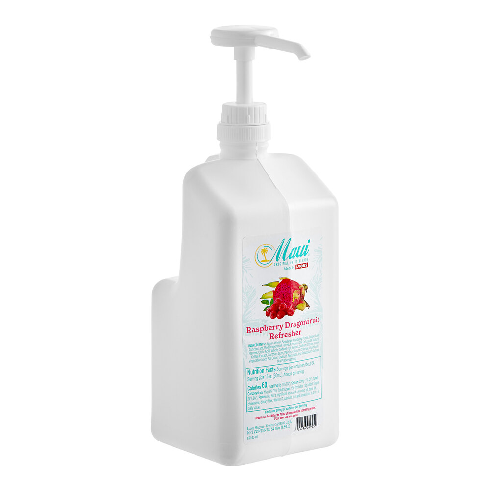 Lyons Raspberry Preserve Maui by Lyons Raspberry Dragonfruit Refresher Beverage 7:1 Concentrate ...