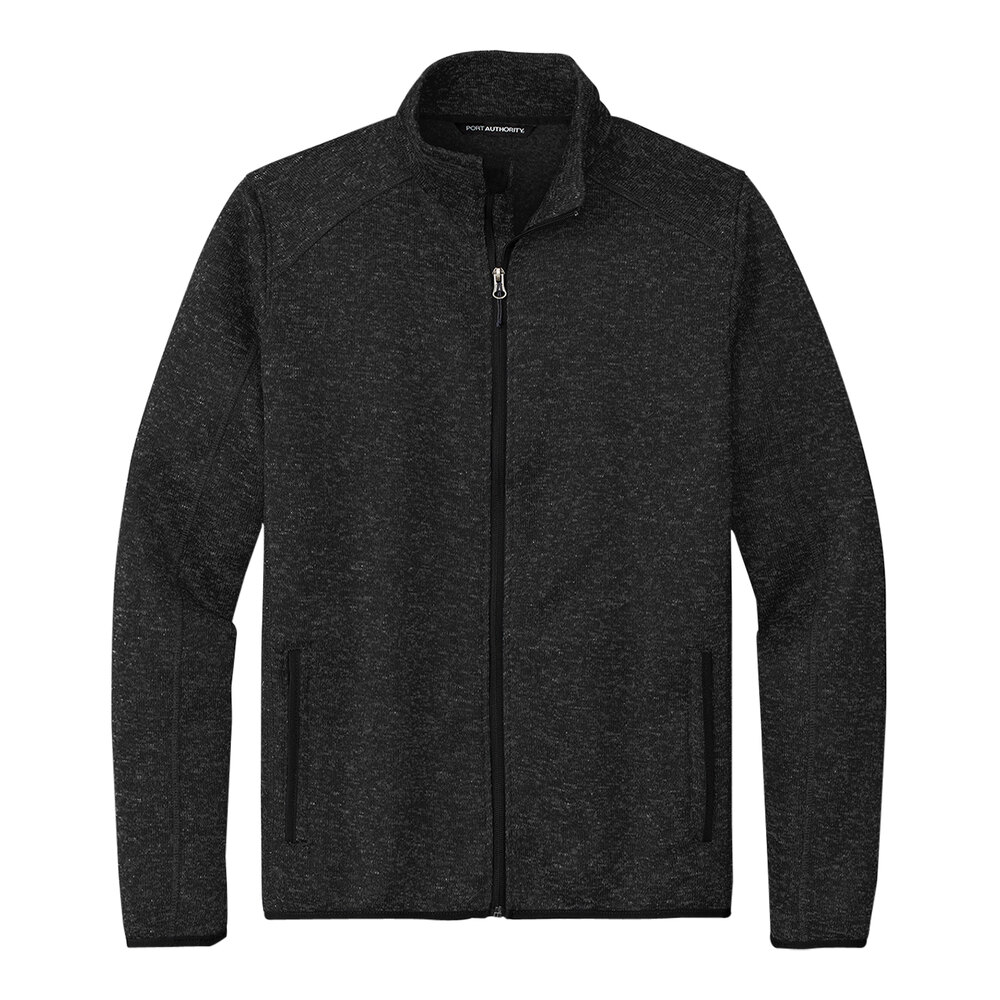 Port Authority F232 Unisex Customizable Black Heather Fleece Sweater ...