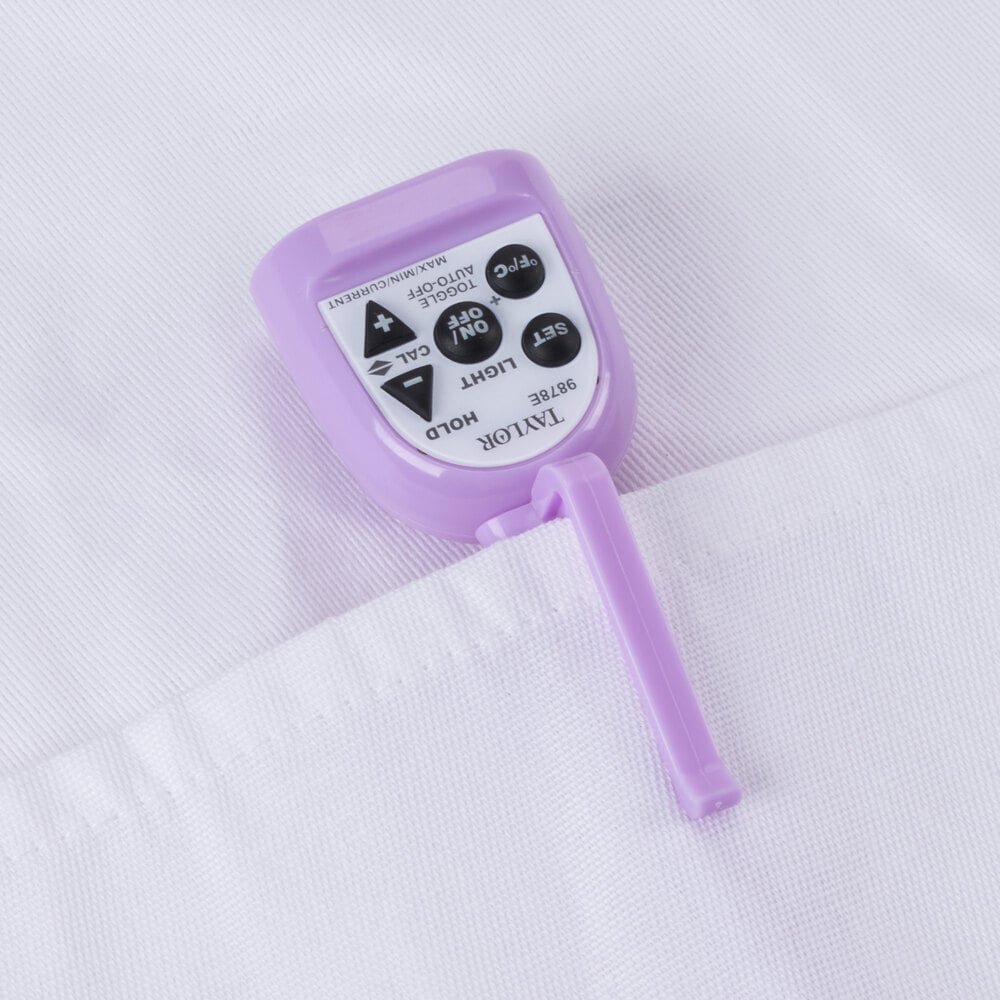 Taylor 9878EPR 5 Waterproof Purple Allergen-Free Digital Pocket Probe  Thermometer with Backlight - Dishwasher Safe