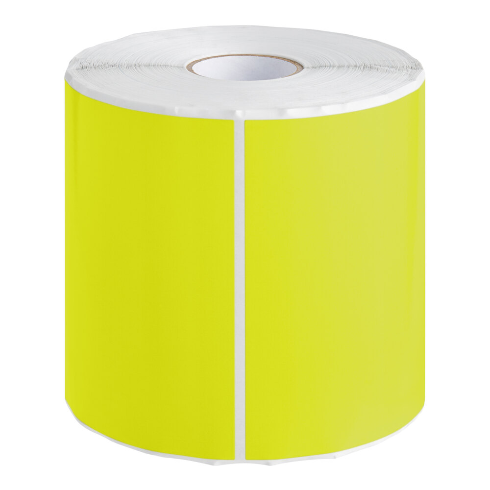 Lavex 5" x 7" Fluorescent Chartreuse Semi-Gloss Paper Permanent ...
