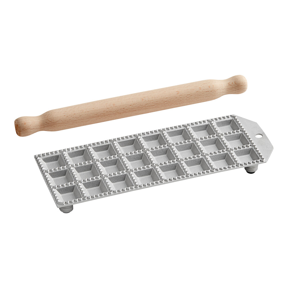 Rectangular Ravioli Mold Imperia 7304 RavioChef 24 Count Ravioli Mold with Rolling Pin