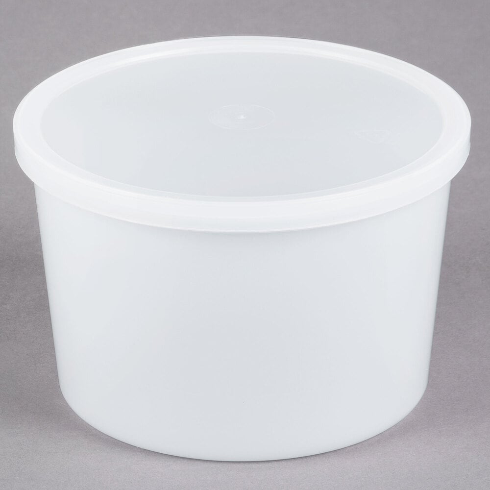 2 Qt. Microwavable Translucent Plastic Deli Container with Lid 10/Pack