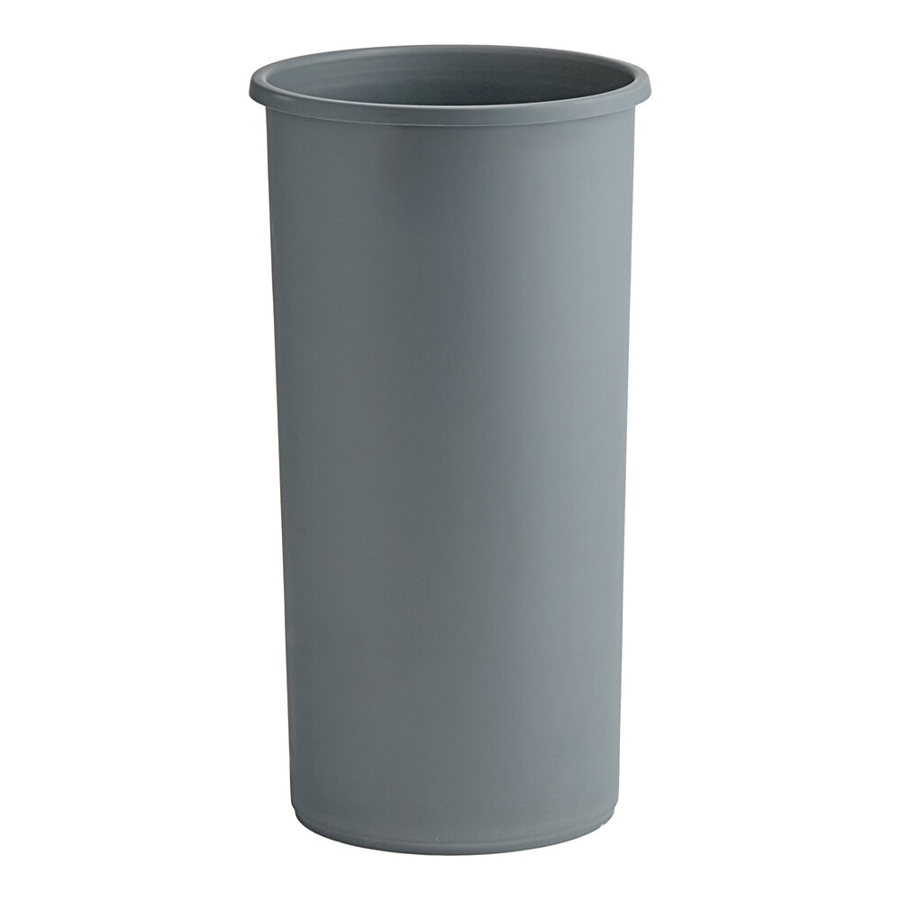 88 Qt. / 22 Gallon Gray Round Wastebasket