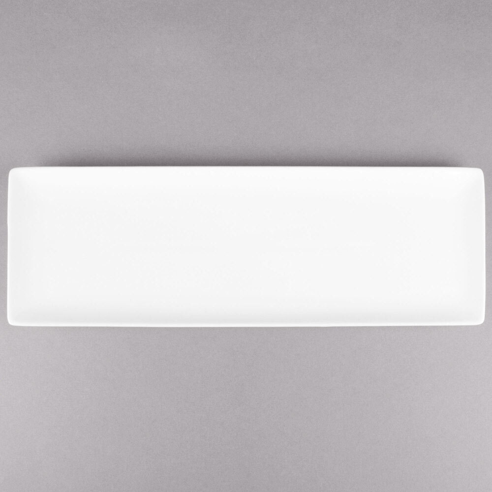 Libbey Slate 16 1/4" x 5 1/2" Ultra Bright White Coupe Rectangular ...