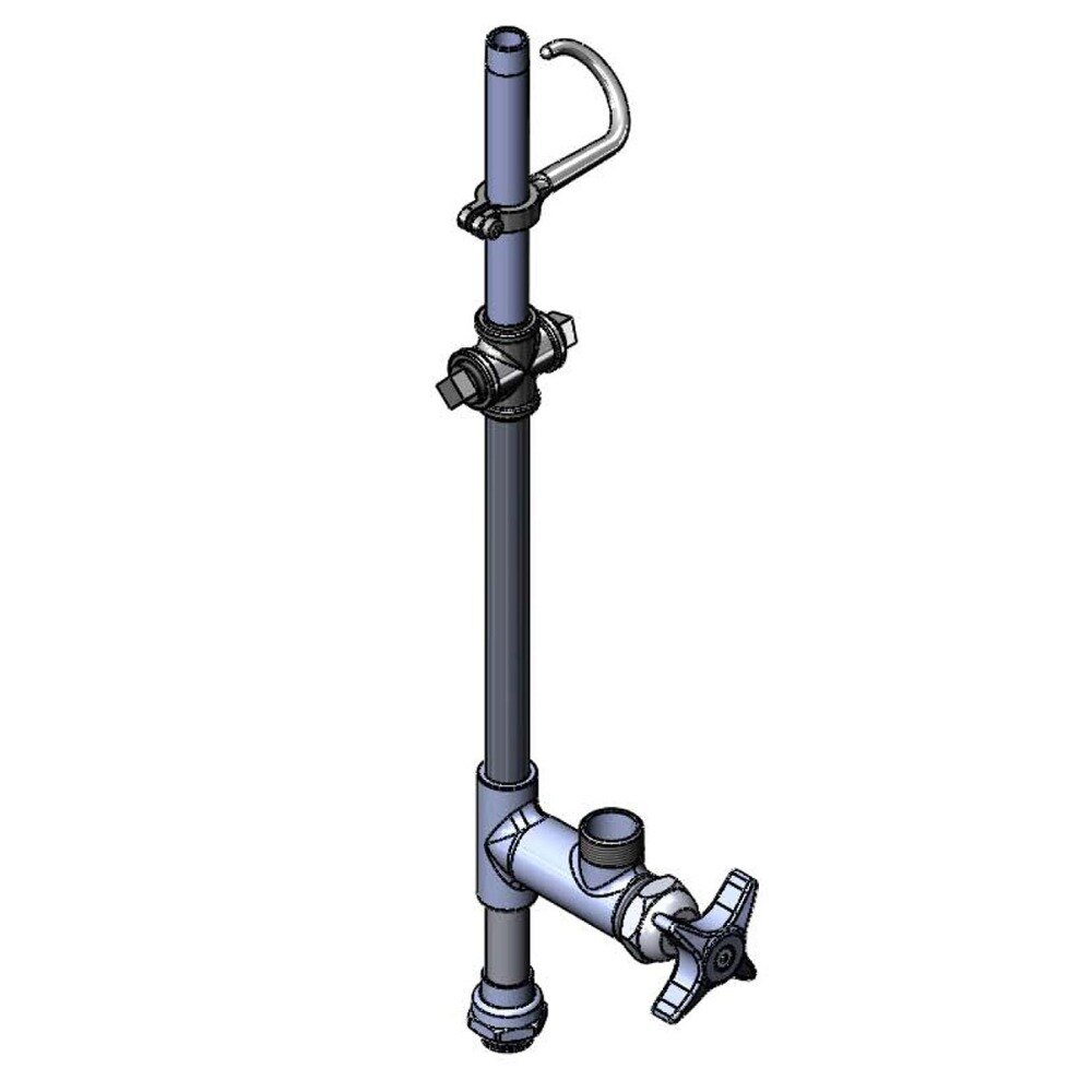 Threaded Adjustable Riser Fixture T&S 017980-40 Easy Install Riser with Add On Faucet and Vandal ...
