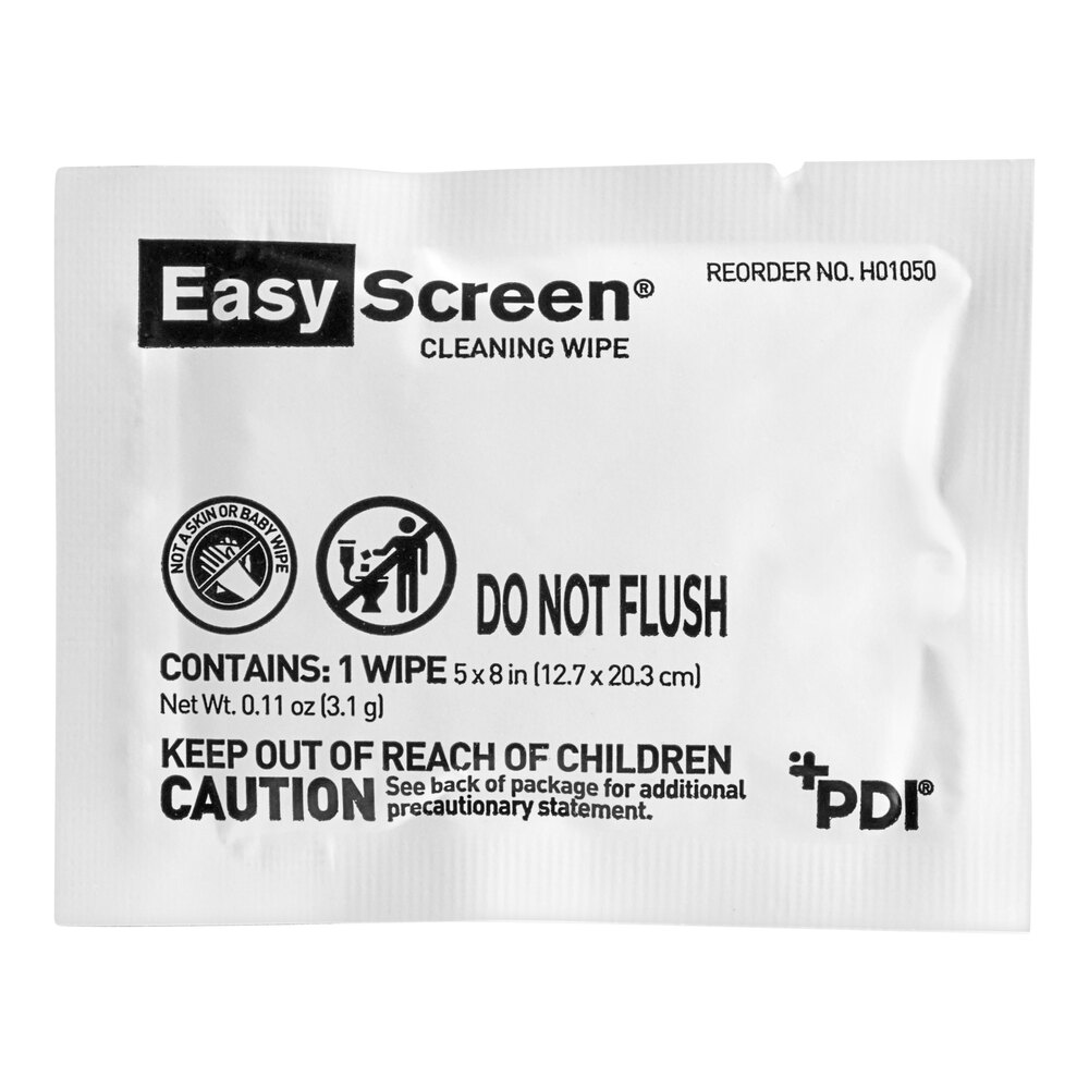 PDI Easy Screen Touchscreen Cleaning Wipes P03672 Case of 12 Cans