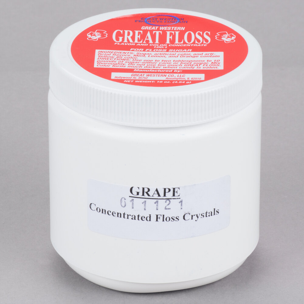 Great Western Great Floss 1 lb. Purple Grape Cotton Candy Concentrate Sugar