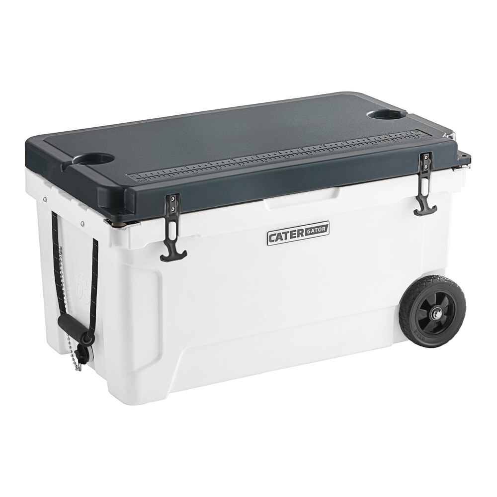 CaterGator CG65PAW Panda 65 Qt. Mobile Rotomolded Outdoor Cooler