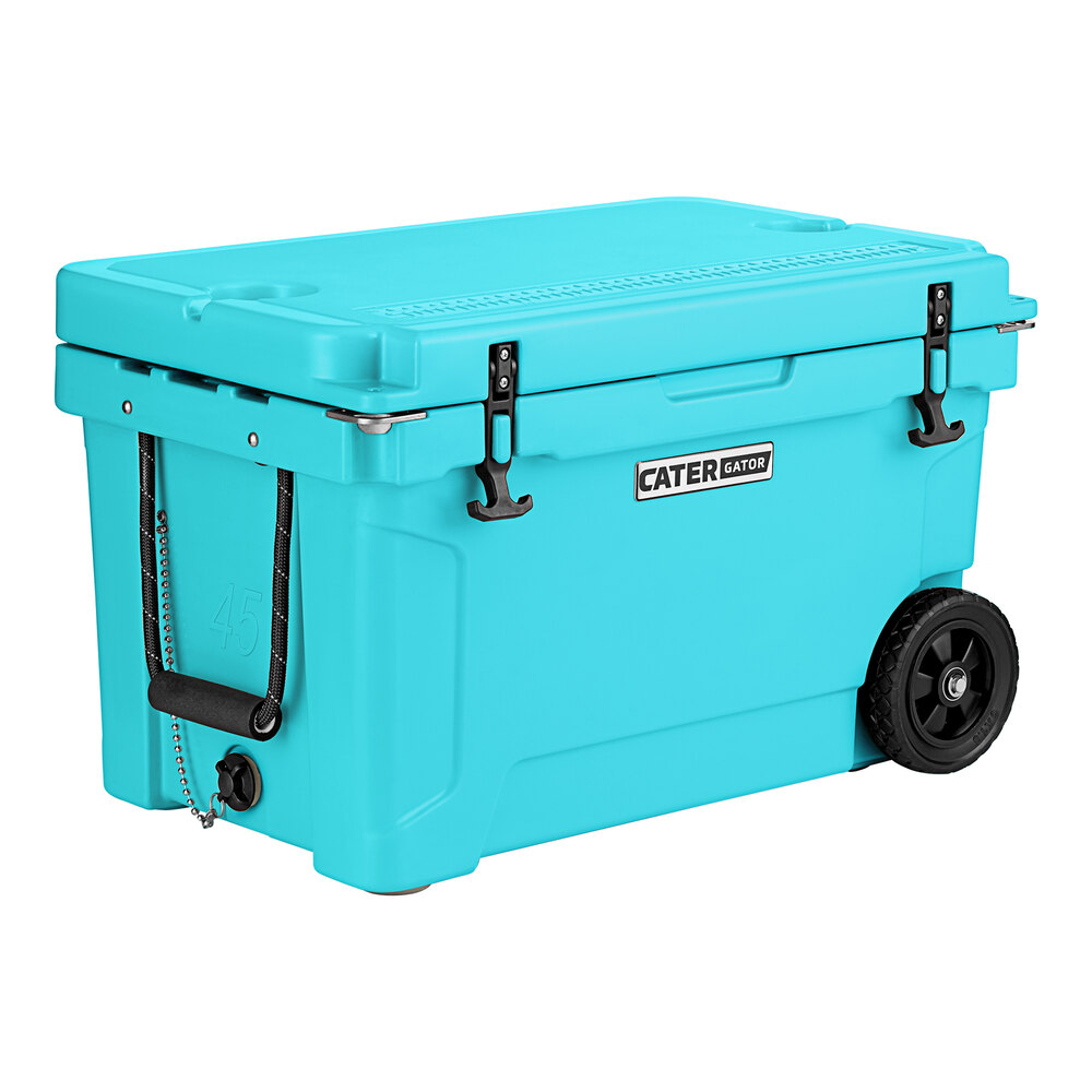 CaterGator CG45BLW Sky Blue 45 Qt. Mobile Rotomolded Outdoor