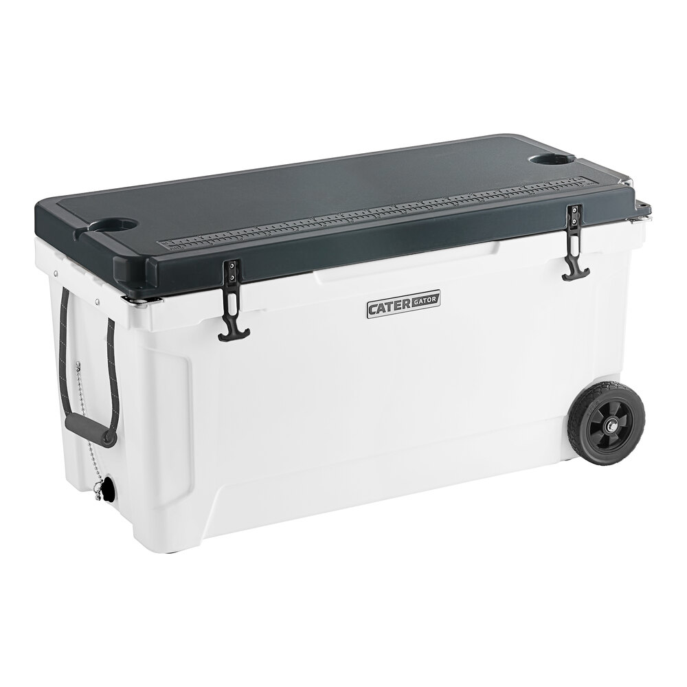 CaterGator CG100PAW Panda 110 Qt. Mobile Rotomolded Outdoor Cooler