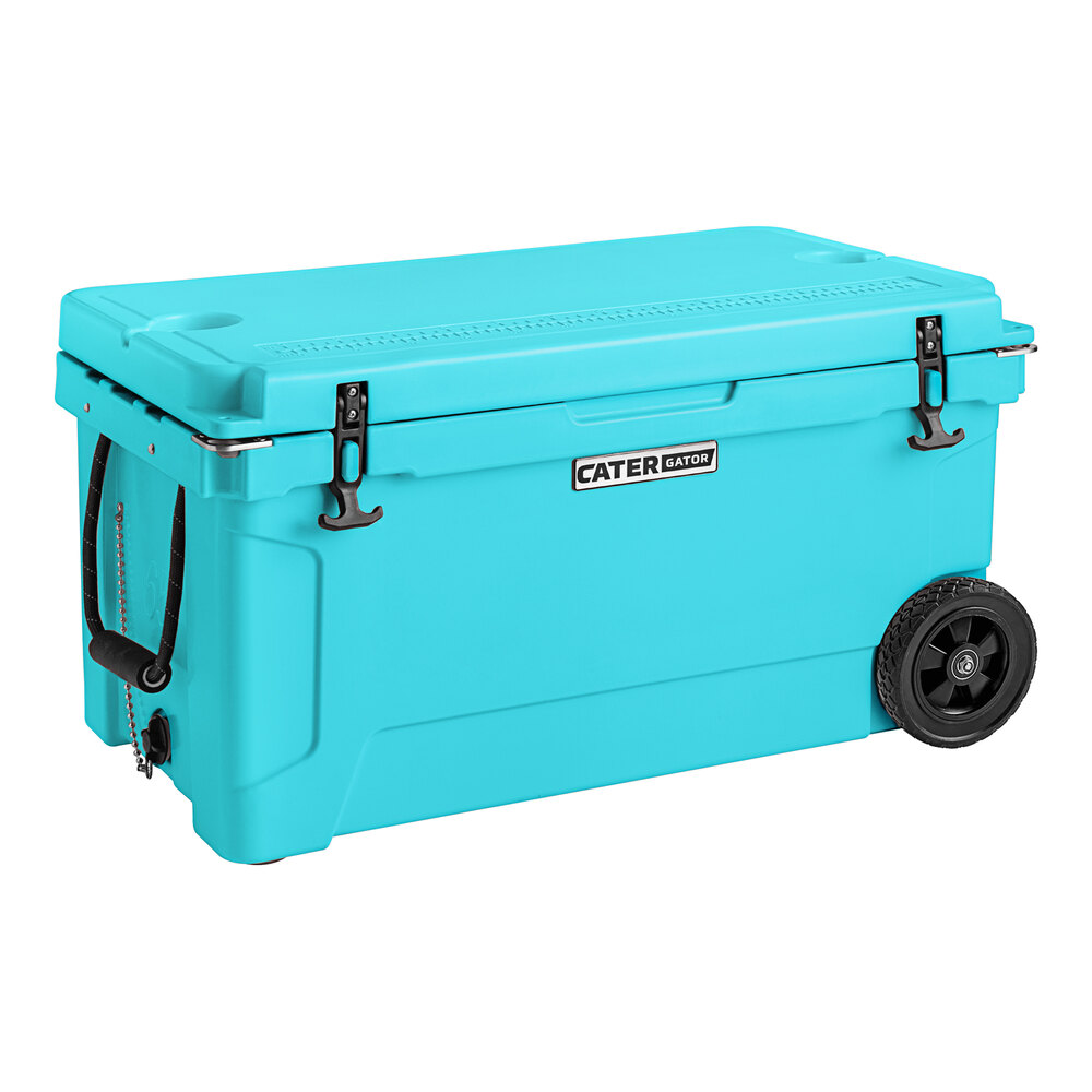 CaterGator CG65BLW Sky Blue 65 Qt. Mobile Rotomolded Outdoor