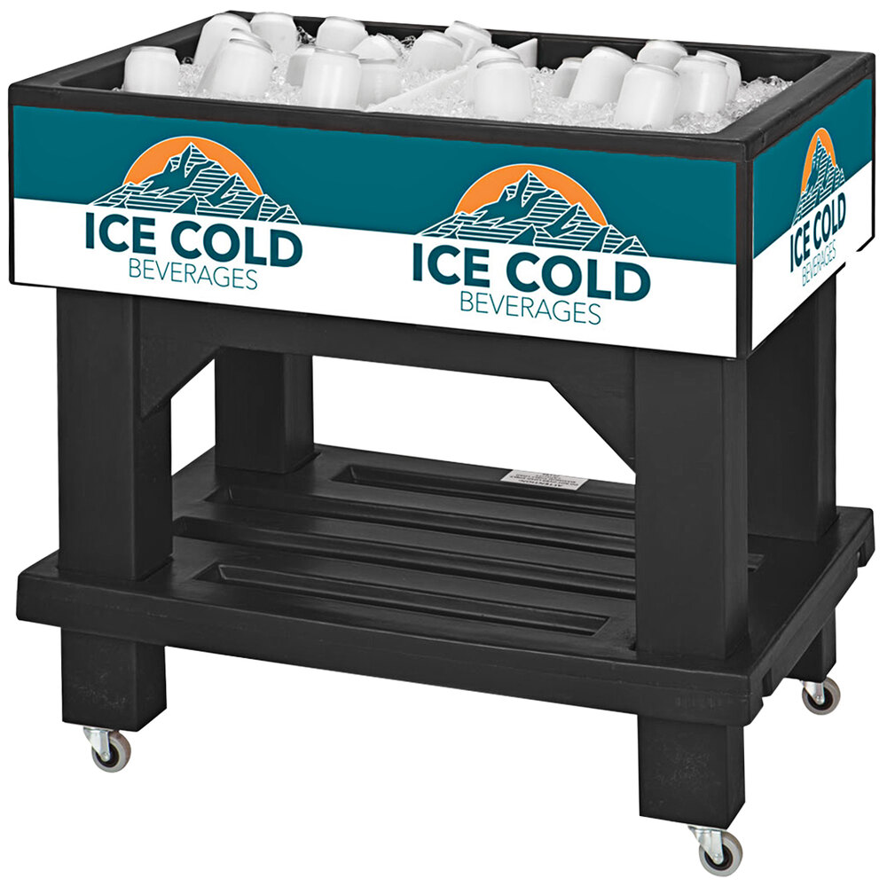 IRP Black Texas Icer Jr. 3501512 Insulated Ice Bin / Merchandiser with