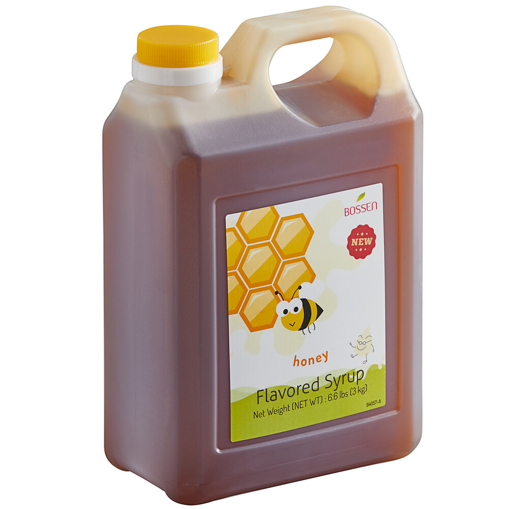 Bossen Honey Flavored Syrup 74 fl. oz. (6.6 lb.) - 6/Case