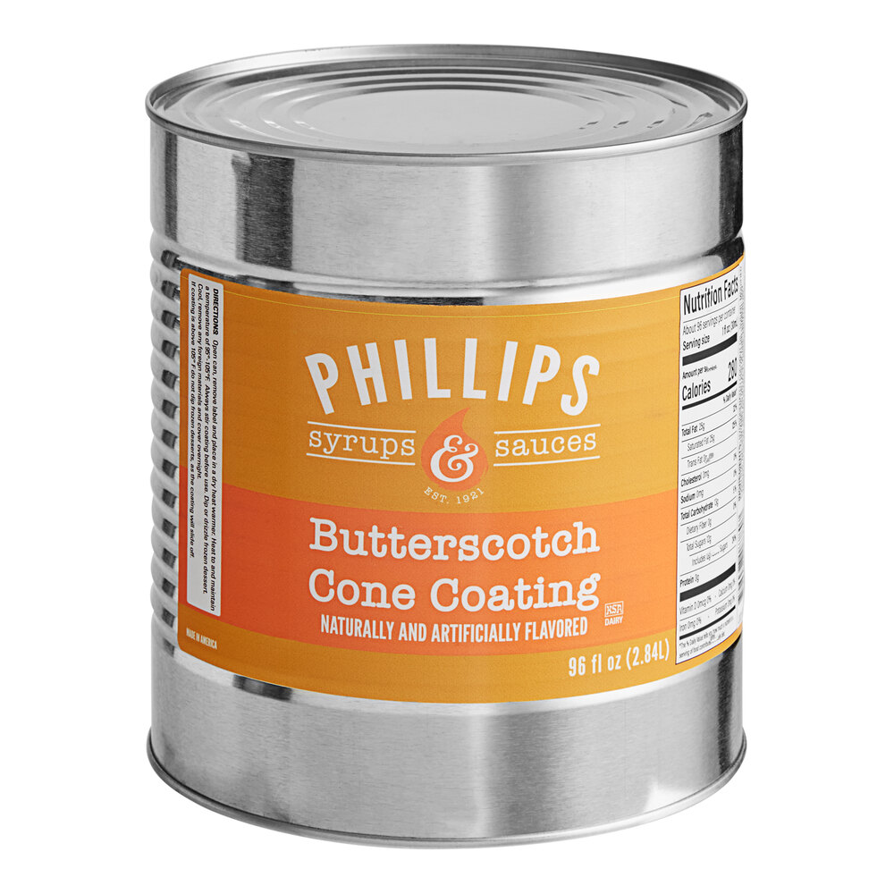 Phillips Butterscotch Ice Cream Shell Coating - #10 Can - 6/Case