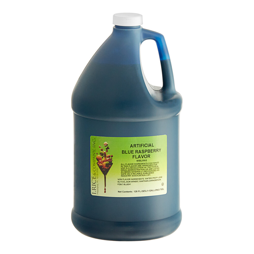 I. Rice Blue Raspberry Hard Serve Ice Cream Flavor 1 Gallon - 4/Case