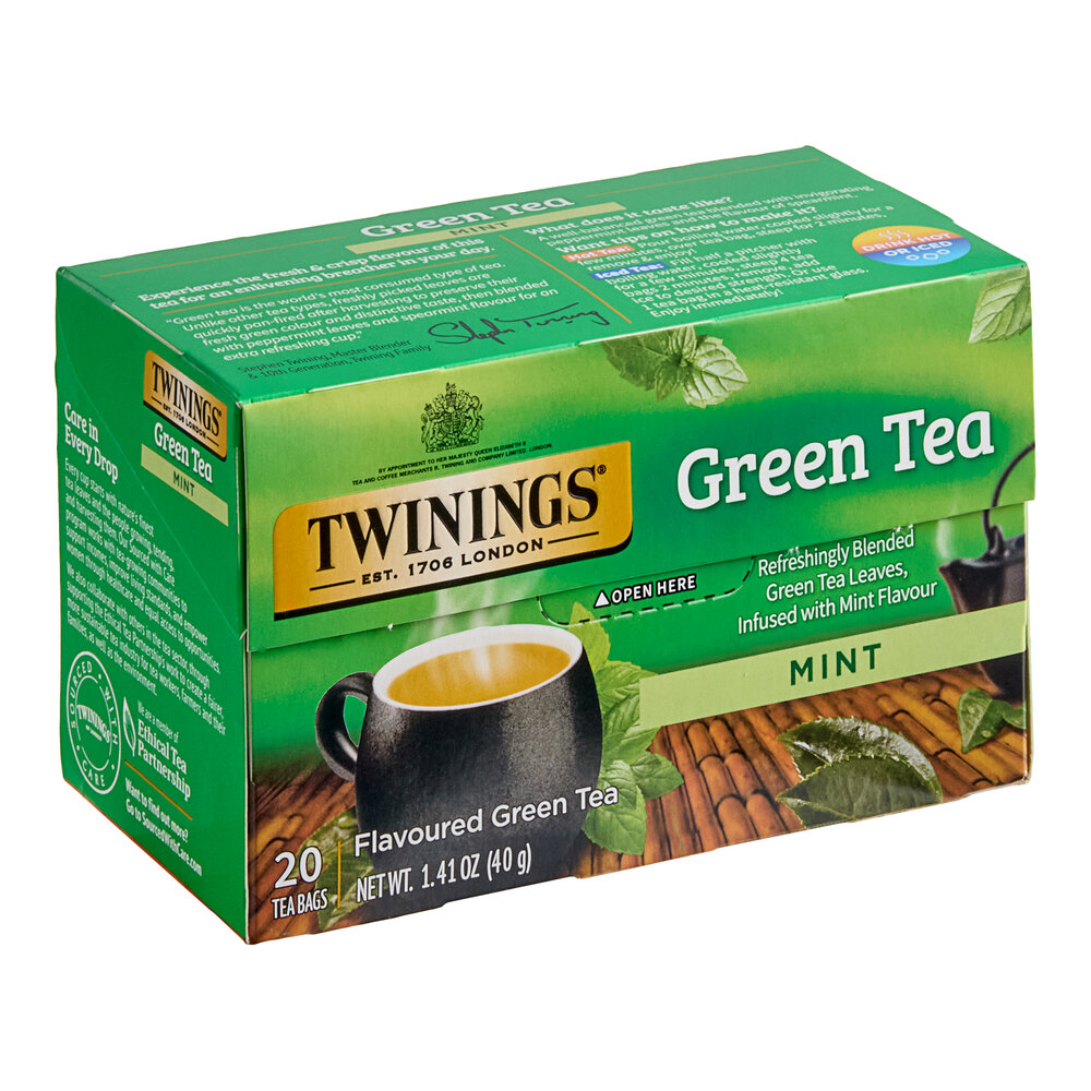 Twinings Green Tea with Mint Tea Bags - 120/Case