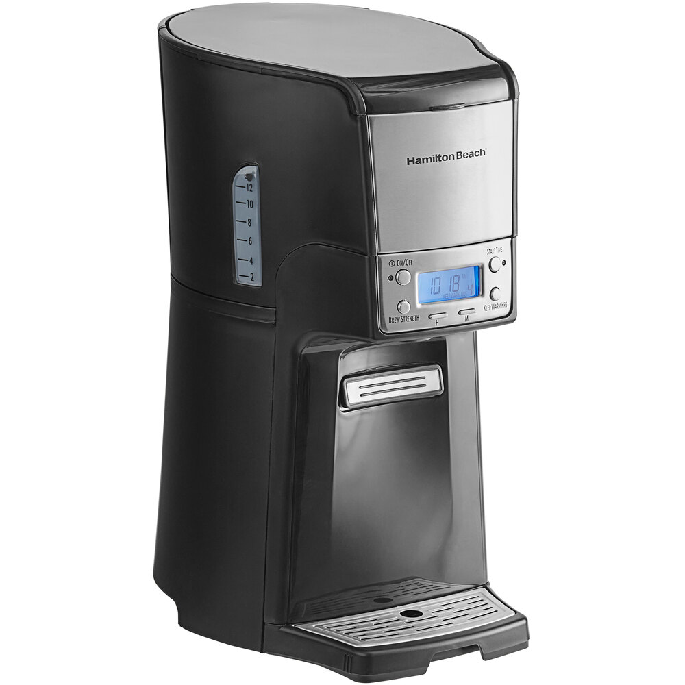 Hamilton Beach 48464 BrewStation Summit Black Single Serving 12 Cup Coffee Maker with Auto Shut Off