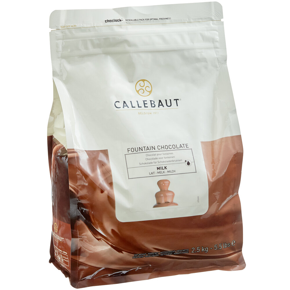 Callebaut N823 Milk Chocolate Callets™ for Fountains 5.5 lb. - 8/Case