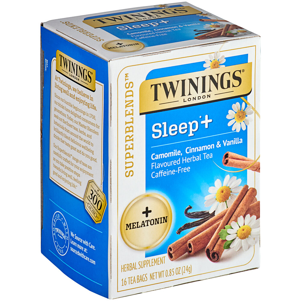 Twinings Superblends Sleep+ Chamomile, Cinnamon & Vanilla Herbal Tea ...