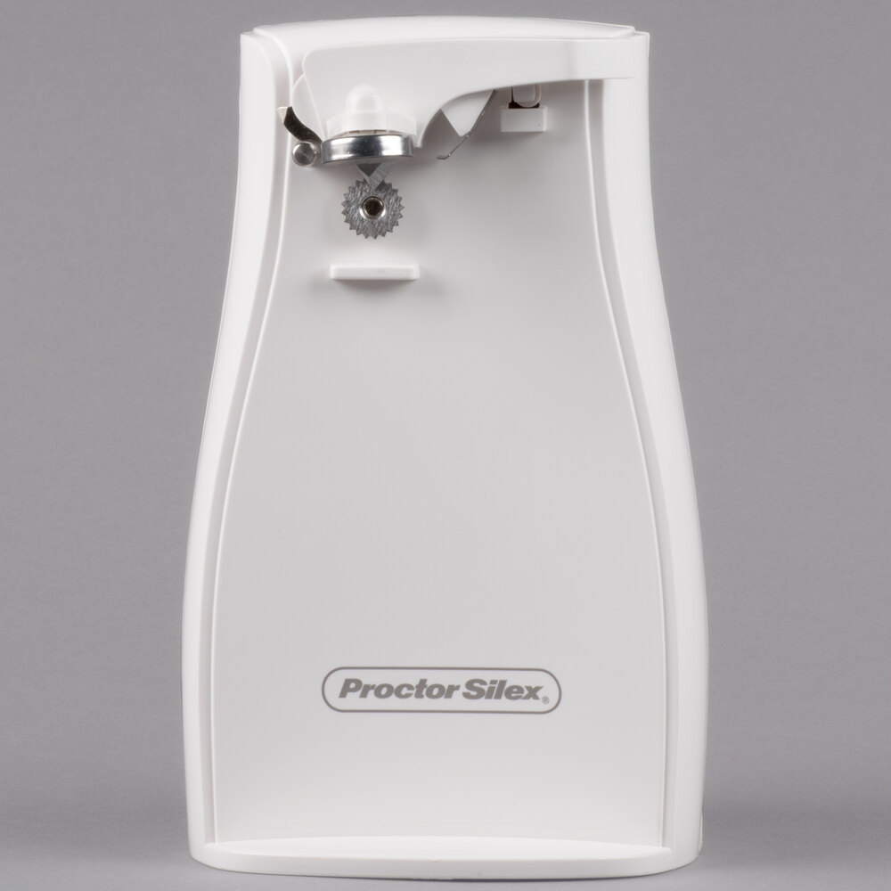 Proctor Silex 75224PS White Electric Can Opener with Knife Sharpener