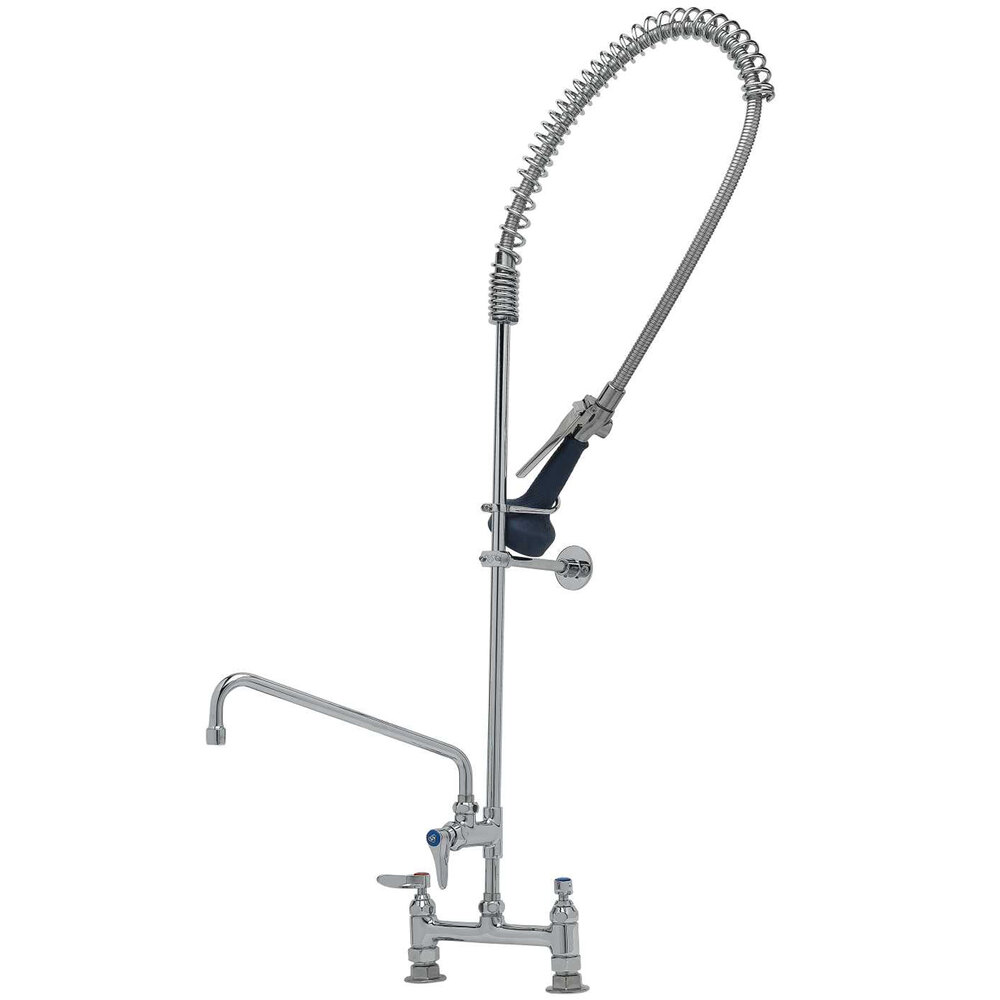 T&S B0123A12B08C EasyInstall Deck Mounted 46" High PreRinse Faucet