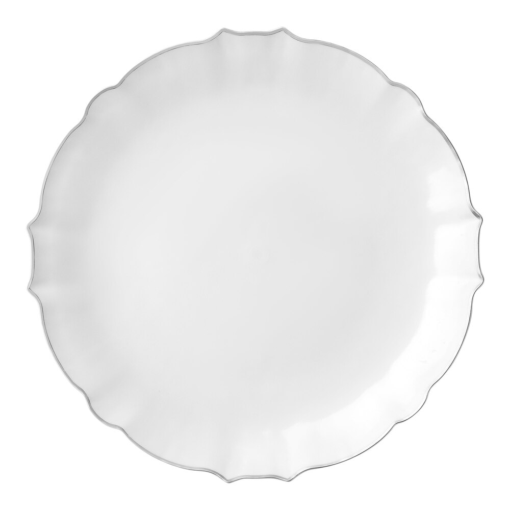 Posh Setting Ciotole Di Plastica Bianca 100 Oz - 5 Pezzi - Riusabili, A Forma Di Cono Per Insalate, Snack E Feste - 2