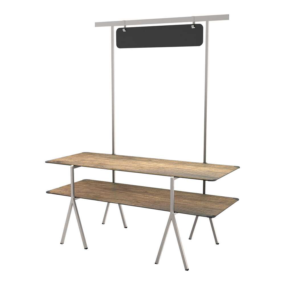 Rosseto Modulite 71" x 30" x 87 5/16" Two-Level Display Table with ...