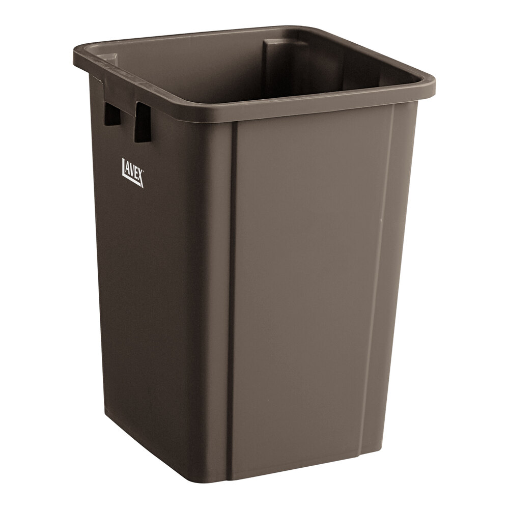 19 Gallon Brown Square Trash Can