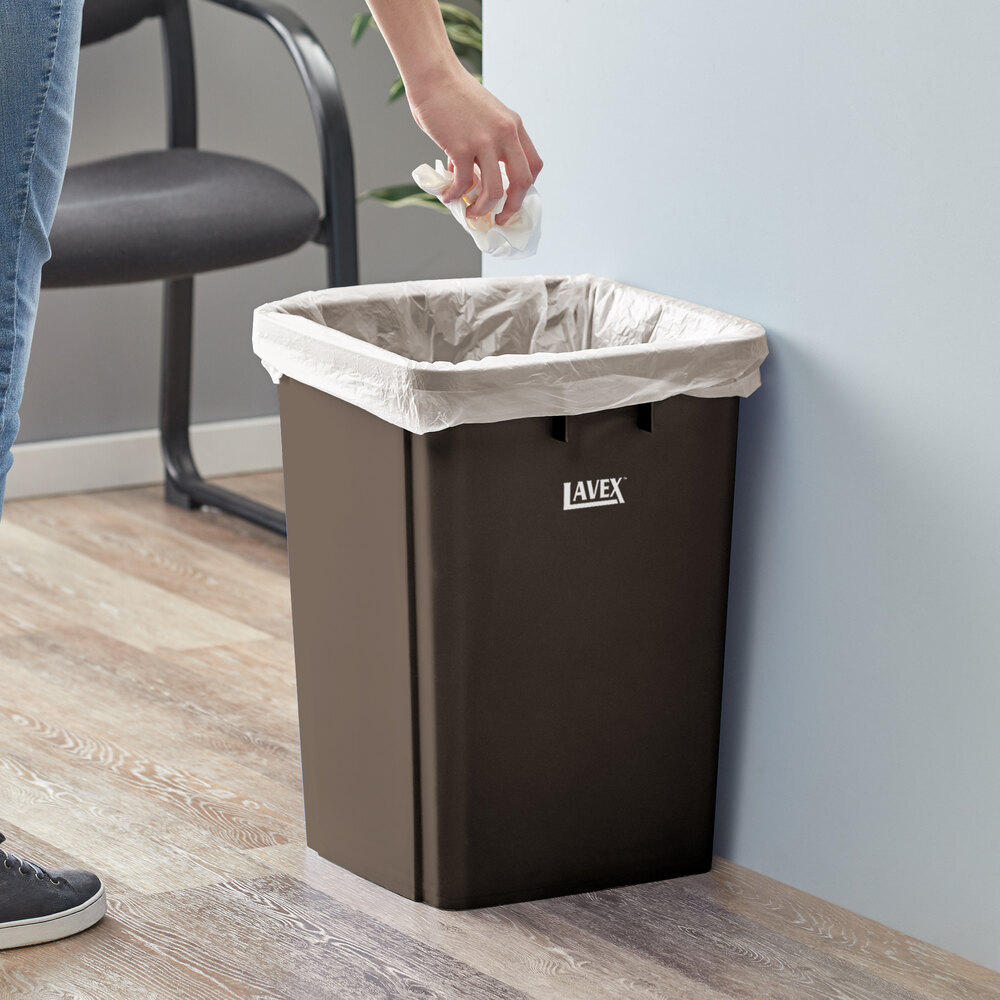 19 Gallon Brown Square Trash Can