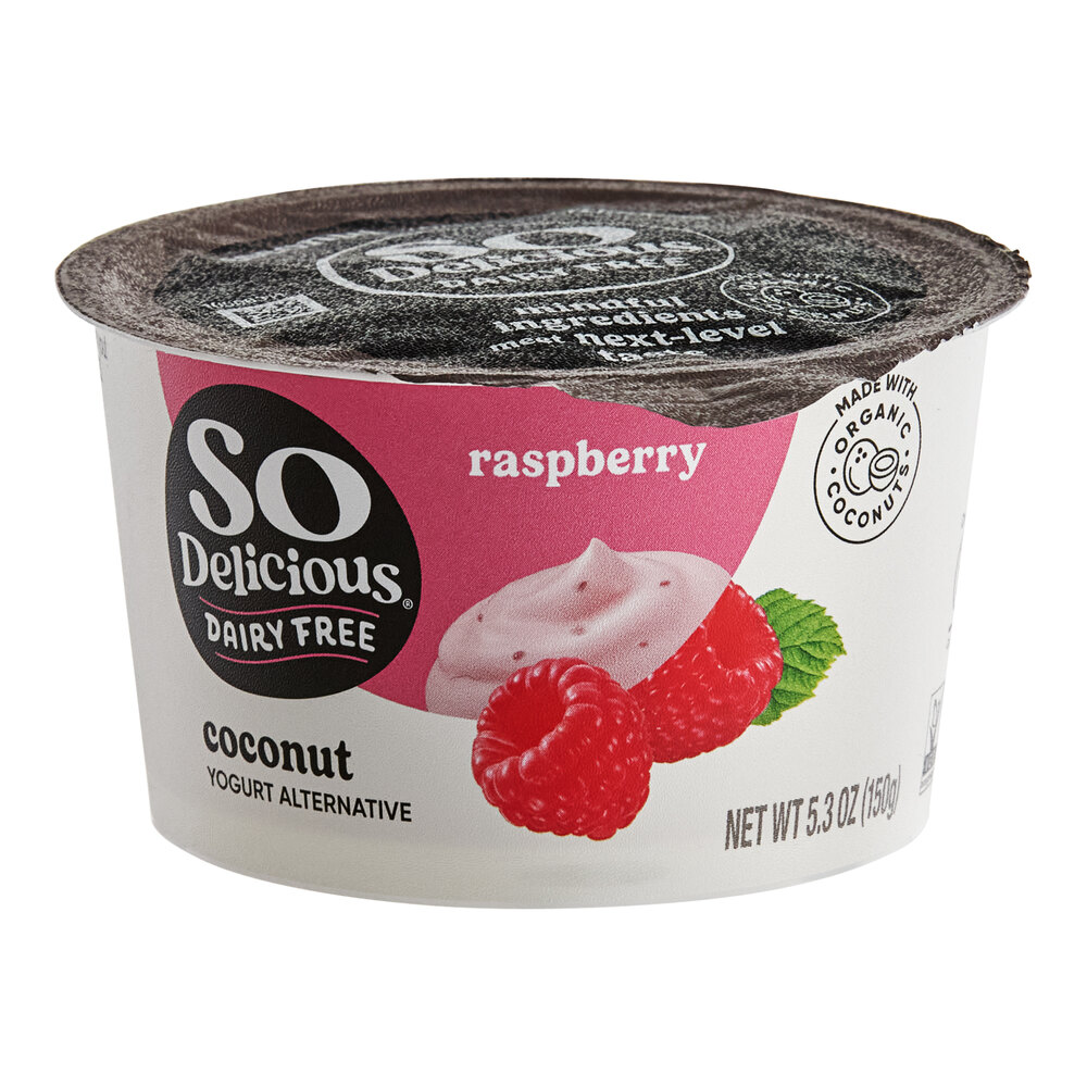 So Delicious Dairy-Free Raspberry Coconut Milk Yogurt Alternative 5.3 ...