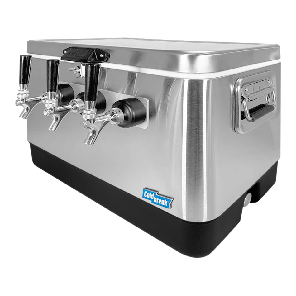 Coldbreak JOCK-3TR-SS54 Stainless Steel 3 Faucet 54 Qt. Insulated