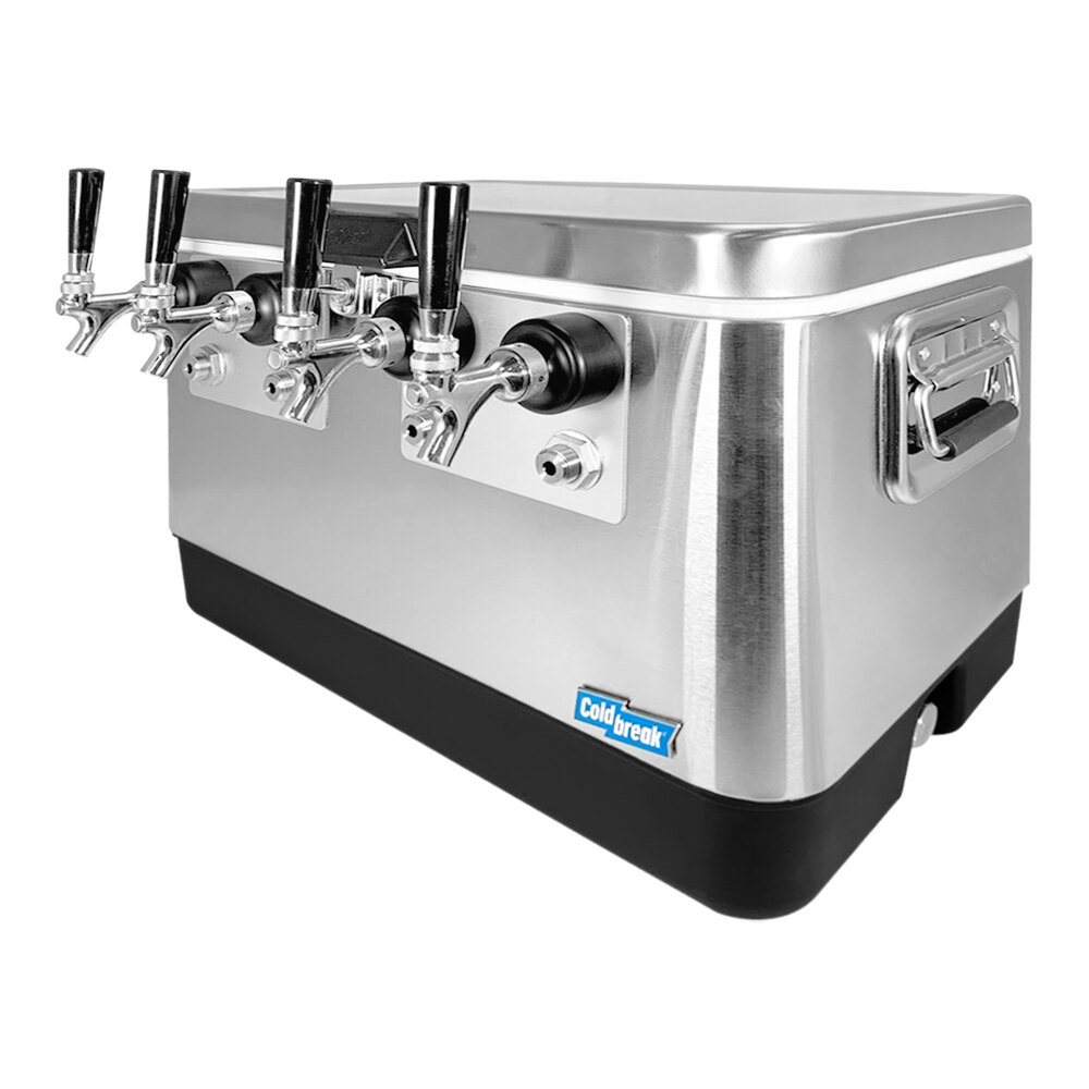Coldbreak JOCK-4TF-SS54 Stainless Steel 4 Faucet 54 Qt. Insulated