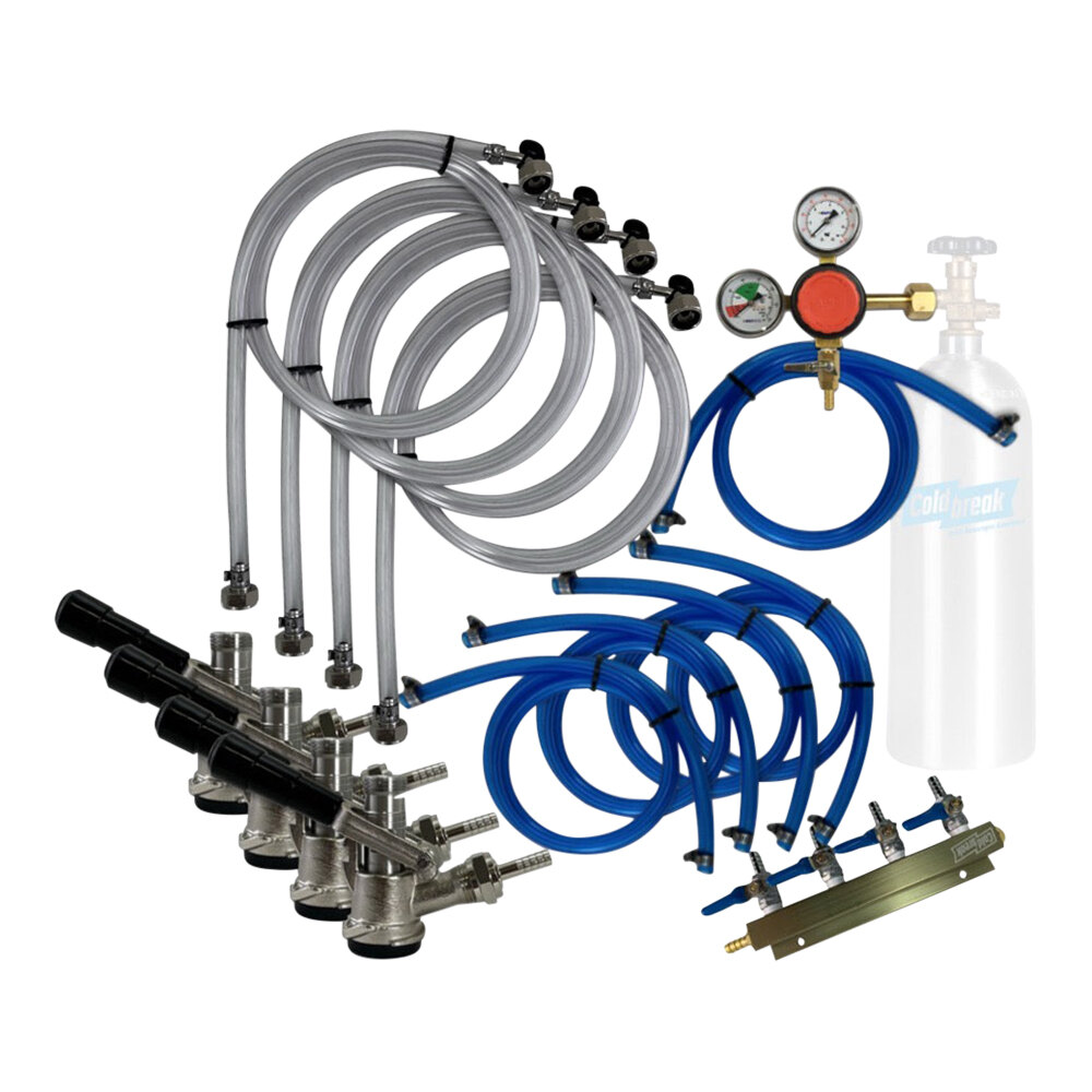 Coldbreak Kit Jockey Box Per Dispensa Birra SSDK2 - 2 Rubinetti, Attacchi American Sankey D, Regolatore CO2