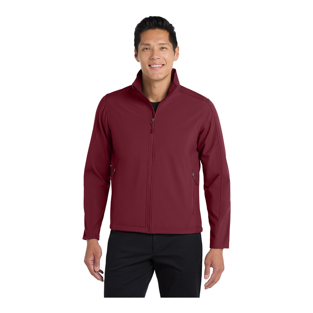 Port Authority J317 Unisex Customizable Maroon Core Soft Shell Jacket - 3X
