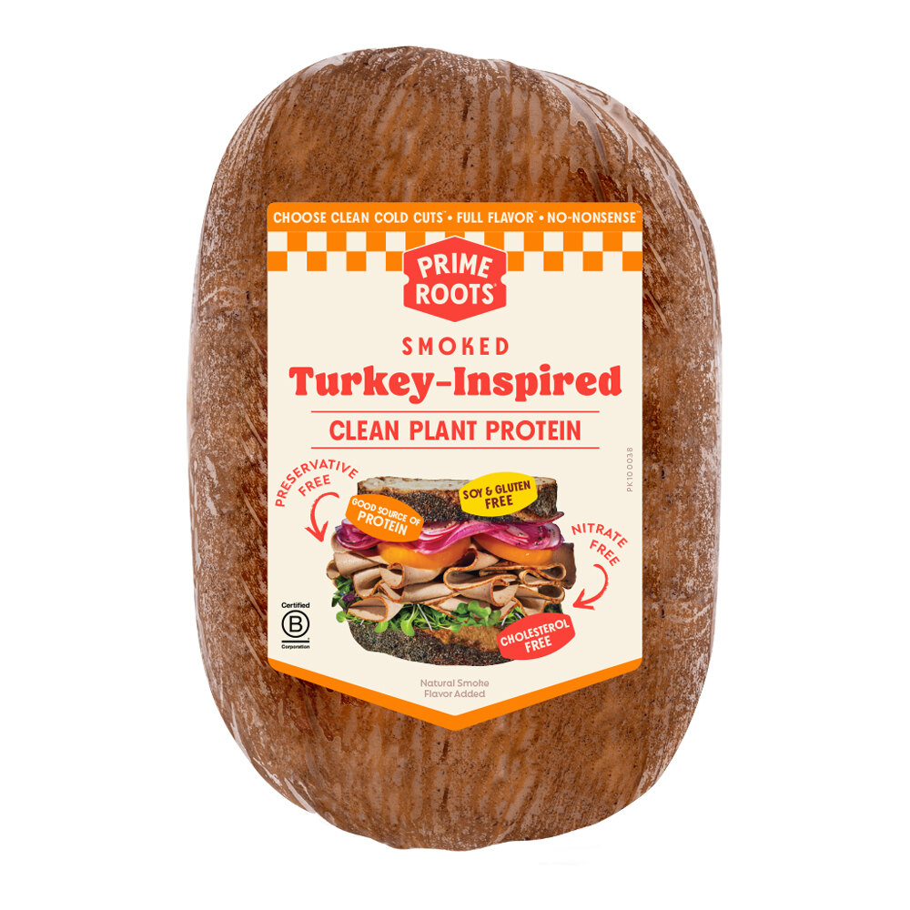 For Prime Roots Prime Roots Vegan Classic Smoked Koji-Turkey Deli Chub 2.26 lb. - 4/Case