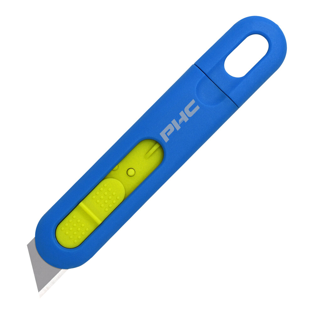 Pacific Handy Cutter Auto-Retract Volo Blue Safety Knife E12206-4 - 10/Case