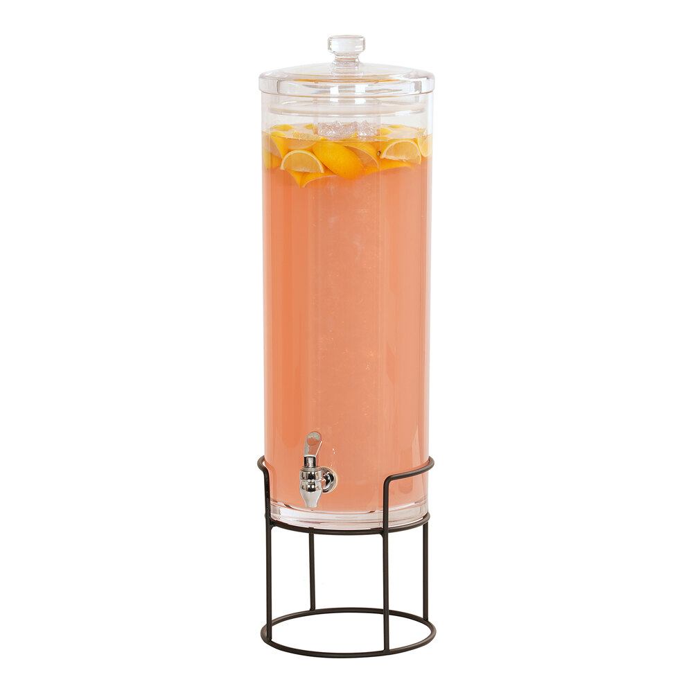 Cal-Mil Milo 3 Gallon Round Beverage Dispenser with Ice Chamber and ...
