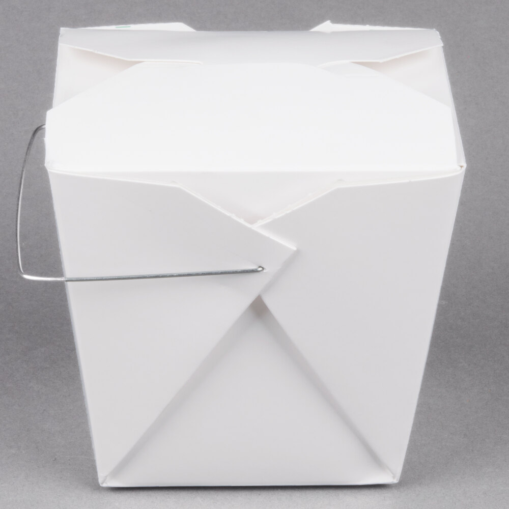 64oz White Folded Take out Paper Box, Disposable Paper Togo Containers —  DHG Professional